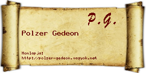 Polzer Gedeon névjegykártya